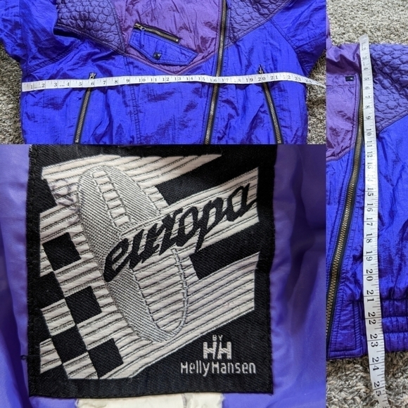 Vintage Europa Helly Hansen purple ski jacket puffer bomber jacket 12 - Picture 11 of 13